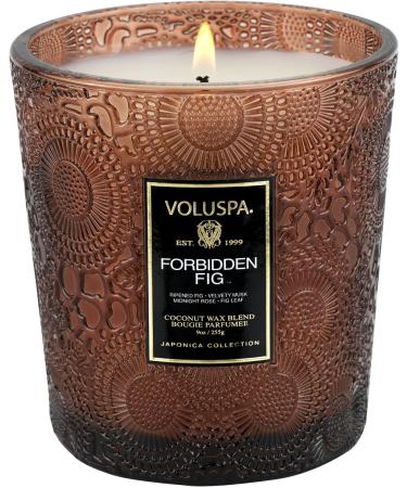 Voluspa Forbidden Fig Candle 9oz | Vegan Coconut Wax | 60 Hour Burn | Classic Boxed Gift | International Shipping - Buy Online on SooperMarket.com