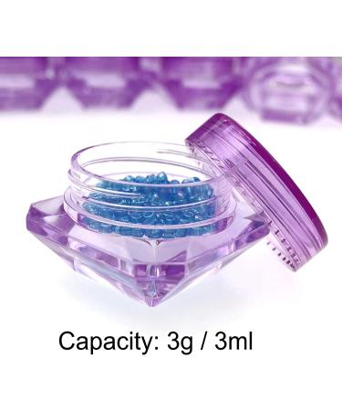 JZK 40 Pack of Purple Transparent 3ml Cosmetic Jars - Perfect for Creams Lip Balm & Travel - Buy Online on SooperMarket.com