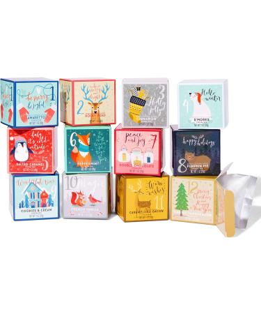 Thoughtfully Gourmet 12 Days of Christmas Hot Chocolate Gift Set - Festive Flavors Include Rocky Road, Cookies and Cream, Pumpkin Pie - Set of 12 - Buy Online on SooperMarket.com