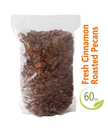 Gourmet Cinnamon Roasted Pecans 24 oz (1.50 lb) Bag: Addictive Snack/Treat to Satisfy Your Sweet Tooth | Artisan Hand-Roasted Nuts Fresh to Order by PopN Nuts (24 Ounce) 1.5 Pound (Pack of 1) - Buy Online on SooperMarket.com
