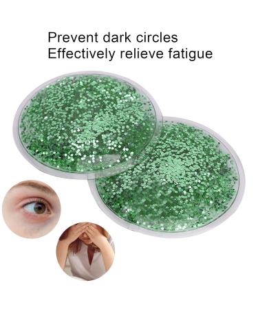 Round Gel Eye Ice Pack - Hot and Cold Therapy for Pain Relief, Dark Circles, Puffiness - Reusable Mini Eye Gel Pad - Green - Buy Online on SooperMarket.com