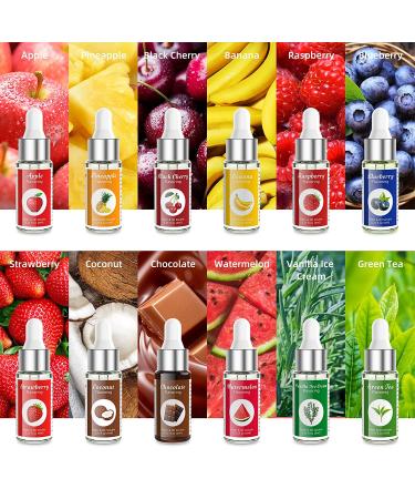 Nomeca Food Flavoring Oil - 12 Candy Flavors for Baking, Cooking, Lip Gloss - .2 Fl Oz / 6 ml (Pack of 12) Water & Oil Soluble - Buy Online on SooperMarket.com