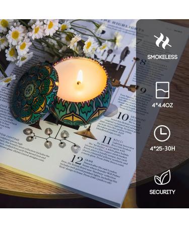 Fragrance Candles Gift Set for Women | Aromatherapy 4-Pack - 120h Burn Time - Essential Oil Stress Relief | Ideal for Christmas & Birthdays - Buy Online on SooperMarket.com