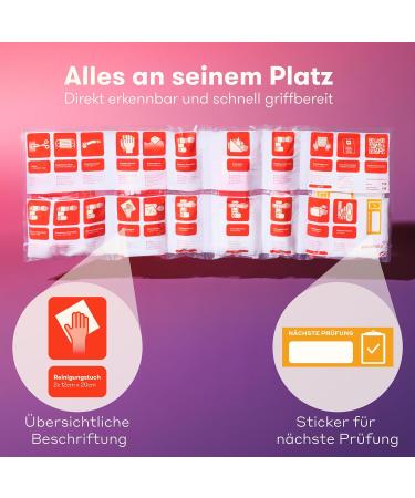Purahelp 5x Car Bandage Box - 2024 DIN 13164 Compliant First Aid Set with Ventilation Towel & Climbing Strips | International Shipping - Buy Online on SooperMarket.com