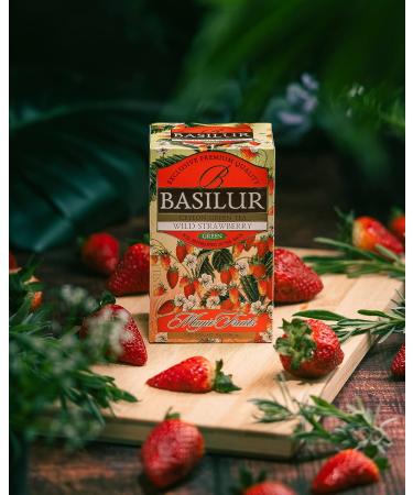 Basilur Magic Fruits Wild Strawberry Green Foil Enveloped 25 Teabags of 1.5 g - Buy Online on SooperMarket.com