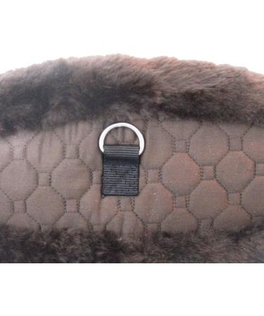 Merauno Lamb Wool Moon Belt Saddle Belt | Short Dressage Belt | Anatomical Shape | Equestrian Sport | Quality Merino Wool | Brown 80cm - Buy Online on SooperMarket.com