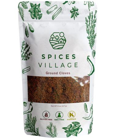 Spices Village Ground Cloves, 8 Ounces - Richly Flavored Cloves Powder for Tea, Curries, Pickles and Pumpkin Spices - Certified Kosher, Gluten Free, Non GMO, Resealable Bulk Bag Package may Vary