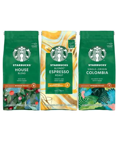 Starbuck Variety Bundle 200g - Colombian House Blend & Blonde Espresso Roast & Ground Coffee 200g