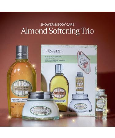 L'Occitane Almond Skin Softening Trio - Best Holiday Gift Set | Cleansing Shower Oil Moisturizing Milk Hand Cream - Shop Now for International Shipping - Buy Online on SooperMarket.com