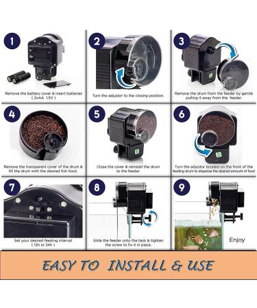 Podazz Aquarium Fish Feeder Vacation Aquarium Automatic Fish Food Dispenser Tank Feeder Timer Auto Feeders for Holiday Vacation Fish Dispenser (AF-2003D) AF-2003D Black - Buy Online on SooperMarket.com