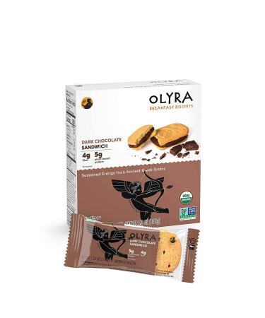 OLYRA Organic Dark Chocolate Breakfast Sandwiches | Vegan, Low-Sugar, High-Fiber Snacks | 4 Individually Wrapped Packs - Buy Online on SooperMarket.com