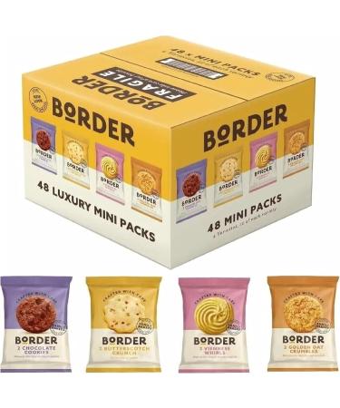 Border 4 Varieties Crafted Biscuits - Pack of 2 x 48 Mini Multipacks Individually Wrapped Biscuits & Cookies Gift Hamper Box. Great for Lunchbox Snacks Part Bag Fillers. - Buy Online on SooperMarket.com