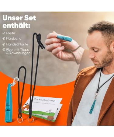 Qomfy Home Dog Pipe with Bracelet & Collar (Blue) - Ideal Recall Training & Educational Aid for Dogs - High-Quality Dog Whistle - Buy Online on SooperMarket.com