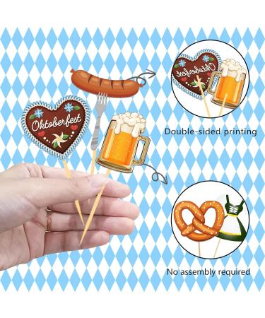 Grehge ter Oktoberfest Cupcake Toppers Oktoberfest Cake Decoration Beer Festival Party Picks German Beer Festival Cake Decoration for Oktoberfest Decoration Bavarian Party Dessert Oktoberfest B - Buy Online on SooperMarket.com
