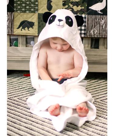JM Organic Bamboo Hooded Baby Towel for Kids & Babies - 35x35 - Hypoallergenic & Absorbent - Newborn Essentials Gift Set with Washcloth & Laundry Bag - Buy Online on SooperMarket.com