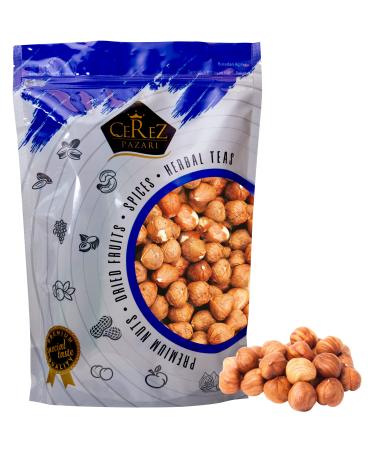 Cerez Pazari Turkish Raw Hazelnuts (Filberts) in Resealable Bag 2 Lbs, Healthy Keto Paleo Diet Snacks, Unsalted, Gluten Free, Vegan, Non-GMO, No Shell, Natural, Premium Quality, Healthy Snack 2 Pound (Pack of 1)