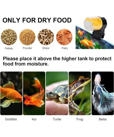Podazz Automatic Fish Feeder 100/210ml Fish Food Dispenser Aquarium Tank Auto Timer with Two Feeding Boxes for Holiday Vacation Weekend Yellow - Buy Online on SooperMarket.com
