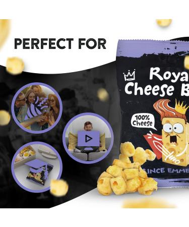 Royal Cheese Bites - 10 Bags of Low Carb Keto Snacks | Natural Oven-Baked Protein Snack | Gluten-Free Healthy Treats for Kids & Adults - Buy Online on SooperMarket.com