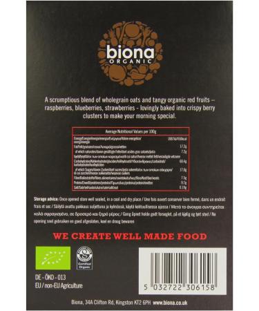 Biona - Org Wild Berry Granola 375g - Buy Online on SooperMarket.com