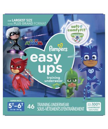 Pampers Easy Ups Training Pants Boys and Girls, 5T-6T (Size 7), 46 Count, Packaging & Prints May Vary 46 Count (Pack of 1)