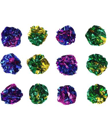 Chiwava 1.6'' Mylar Balls Cat Toy - 45PCS Assorted Color Lightweight Crinkle Ball for Kittens - Buy Online on SooperMarket.com