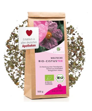 World corner Bio-Zistrosen-Tea Lose 500 G |Freshly filled in Germany |Aromatic-herb herbal tea from the cistern |Of course vegan |Without artificial flavors & sugar |Cistus incanus 500g (1 -pack)