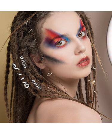 12 Pieces Celtic Hair Jewelry Set for Braids - Gold & Silver Dreadlock Accessories for Women and Girls - Buy Online on SooperMarket.com