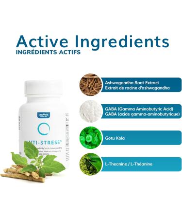 Univera Anti-Stress Supplement with Ashwagandha Gaba and L-Theanine - Natural Stress Relief & Anxiety Support - Enhance Mood Improve Sleep and Boost Focus - Non-GMO Vegan 60 Capsules - Buy Online on SooperMarket.com