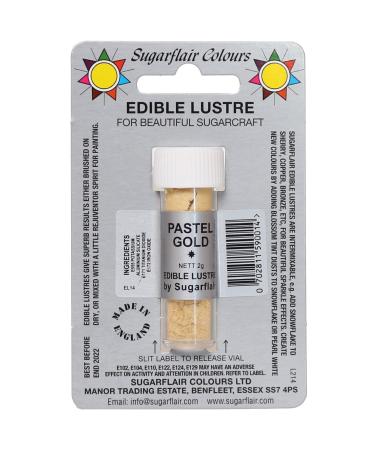 Sugarflair PASTEL GOLD Edible Lustre Dust Powder - Cake decorating shimmer