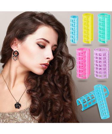 30-Piece Self-Grip Plastic Hair Rollers Set - DIY Hair Curlers for Hairdressing, Salon & Barber Use (5 Sizes) - Buy Online on SooperMarket.com
