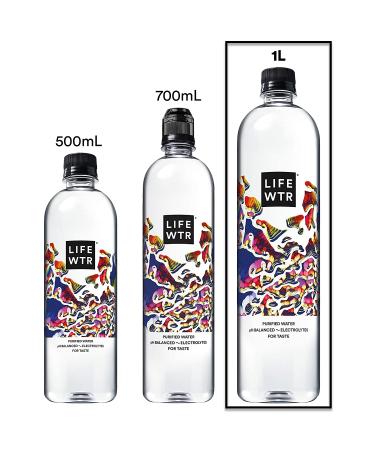 LIFEWTR Premium Purified Water 1 Liter Bottles (6 Pack) - pH Balanced with Electrolytes for Taste - Buy Online on SooperMarket.com