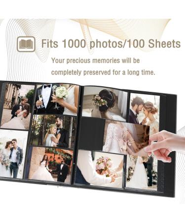 Miaikoe 6x4 Photo Album - 1000 Pockets Dark Green | Large Capacity for Family Wedding Anniversary | Holds 1000 10x15cm Photos | Linen Album Book - Buy Online on SooperMarket.com