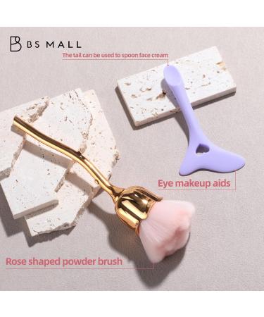 BS-MALL Powder Brush Set - Rose Flower Shape Foundation & Eye Makeup Tools for Flawless Application | International Shipping Available - Buy Online on SooperMarket.com