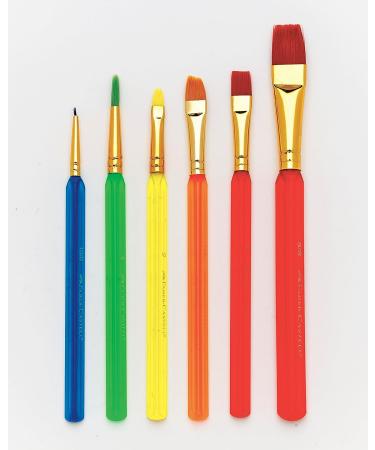 Faber-Castell Triangular Paint Brush Set - 6 Assorted Sizes for Kids - Buy Online on SooperMarket.com