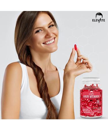 ELEVATE Hair Treatment Serum Oil Capsules - Repair & Moisturize with Argan Jojoba Oils & Vitamins - Smooth, Silky, & Thick Hair - Buy Online on SooperMarket.com