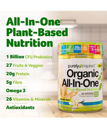 Purely Inspired Meal Replacement Shake Vegan Protein Powder Purely Inspired Organic All In One Plant Based Protein Powder for Women & Men Organic Protein Powder Vegan Friendly Vanilla (10 Servings) - Buy Online on SooperMarket.com