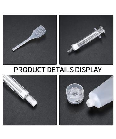 20 Pack 30ml Refillable Tube Bottles - Travel Cosmetic Containers | Clear Mini Sample Bottles with Extractors for International Shipping - Buy Online on SooperMarket.com
