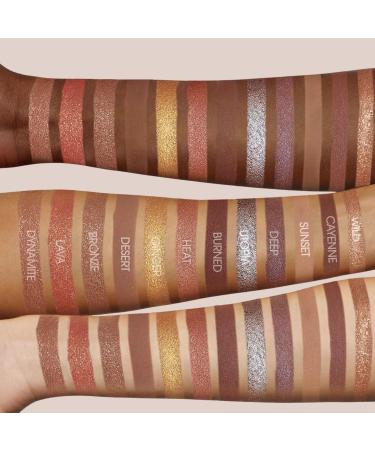 Vegan Copper Bronze Eyeshadow Palette - 12 Pigmented Nude Shades | Travel-Friendly Shimmer Makeup with Mirror - Buy Online on SooperMarket.com