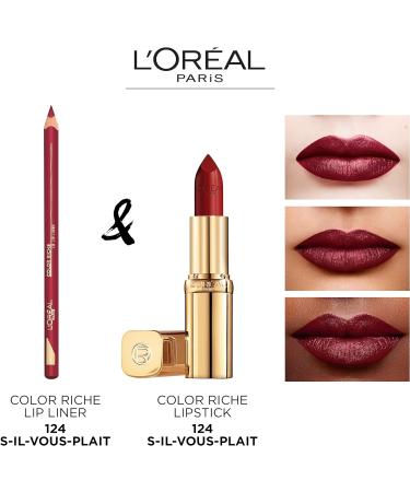 L'Or al Paris Color Riche Satin Smooth Lipstick Moisturising Pure Pigment Lip Colour With Omega 3 & Vitamin E 124 S'il Vous Plait S'il Vous Plait 124 1 count (Pack of 1) - Buy Online on SooperMarket.com