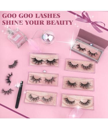 GOO GOO 16mm Bushy Siberian Mink Fur False Eyelashes - Handmade 3D Natural Soft Curl Fake Lashes - Reusable Makeup Eyelashes - 1 Pair - Buy Online on SooperMarket.com