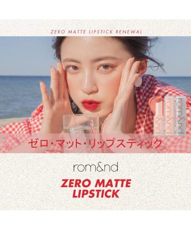 rom&nd Zero Matte Lipstick 3g 18 TANNING RED - Intense Color, Long-Lasting Matte Finish - Buy Online on SooperMarket.com