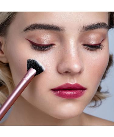 Real Techniques Sheer Radiance Fan Makeup Brush - Cruelty Free Highlighter Tool with Face Glow Benefits | Aluminum Ferrules, Pink - 1 Count - Buy Online on SooperMarket.com