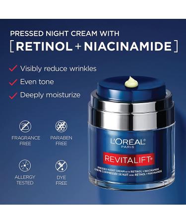 Revitalift Night Cream with Retinol & Niacinamide - Hydrate & Reduce Wrinkles | L'Oreal Paris - Buy Online on SooperMarket.com