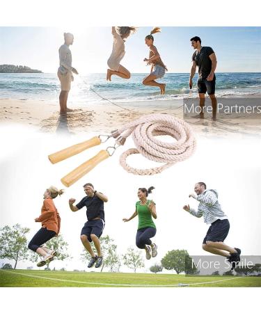 Leapbeast Long Jump Rope - Multiplayer Wooden Handle Jump Rope for Fitness School & Outdoor Activities | 5m 7m 10m - Buy Online on SooperMarket.com
