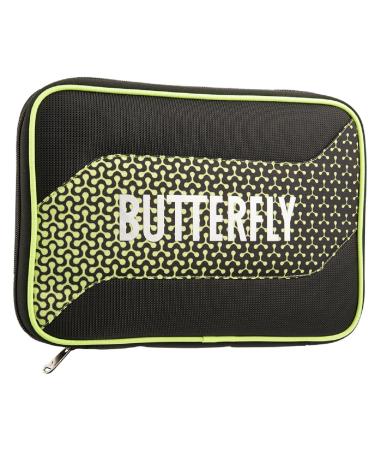 Butterfly 8740B Melowa Fits Two Rackets and Four Balls Tour Case, 2 Paddles Lime Green