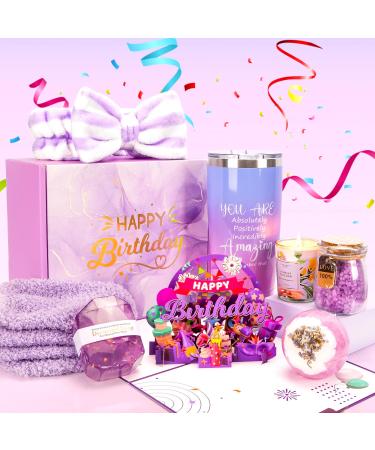 Birthday Gifts for Women Friendship Bath Relaxing Spa Gifts Basket Set for Women Self Care Gifts for Mom Sister Wife Girlfriend Best Friends Coworker Teacher Gifts for Women Who Have Everything