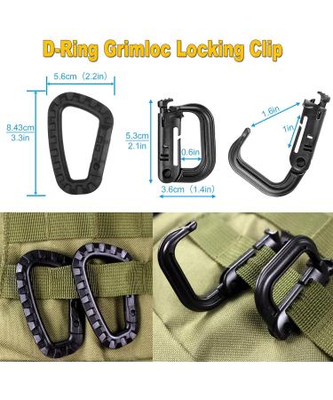 ZUSHALLMY 48-Piece MOLLE Accessories Kit - Upgrade Gear Attachments with Key Clips and D-Rings - Buy Online on SooperMarket.com