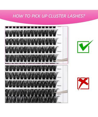 Fadlash 60D Cluster Eyelash Extensions - DIY 0.07 C Curl 12-18mm 200PCS for Home Use - Buy Online on SooperMarket.com