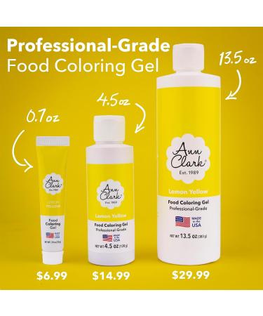 Ann Clark Lemon Yellow Food Coloring Gel Extra Large 13.5 oz Professional Grade Made in USA 399.24 ml (Pack of 1) - Buy Online on SooperMarket.com