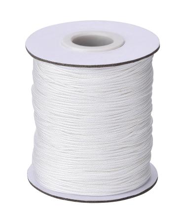 Outus 109 Yards/Roll White Braided Lift Shade Cord for Aluminum Blind Shade, Gardening Plant and Crafts (1.0 mm)